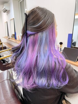 ランプ(Lamp) ユニコーンカラー/インナーカラー ビフォアー&アフター