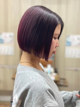 ブリッツバイレボ 船橋(BLITZ by REVO) 切りっぱなしボブ/エアリーロング/美髪/ピンクブラウン[船橋駅]