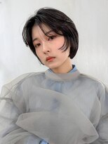 ミンクス渋谷スマートサロン(MINX shibuya smart salon)&nbsp;切りっぱなしボブ美髪ピンクブラウンベリーショート