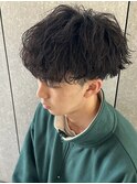 緩め波巻きスパイラルパーマメンズマッシュ群馬高崎眉毛パーマ