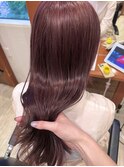 【カシスカラー】#ブリーチなしダブルカラー#透明感カラー