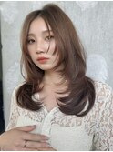 毛先ワンカールレイヤーカット20代30代40代くびれヘア大人可愛い