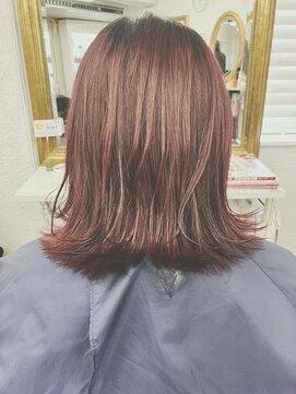 ビーンヘアスタジオ 蒲田(Bean hair studio) 優しくピンクカラーで外ハネボブ☆