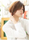 キャラメルベージュアシンメトリー大人ボブc5浦和30代40代