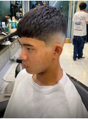 1939谷メンズカット黒髪スキンフェードバーバーフェードカット