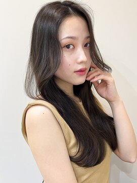 レア 表参道(L'ea) ミディアムヘア暗めカラーグランマッシュデザインカラー