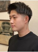MEN'Sツーブロックフェードカットスタイルメンズバーバーカット