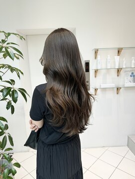 ザックギンザ(ZACC ginza) オリーブベージュ/ロングレイヤー/縮毛矯正/髪質改/毛流れ前髪