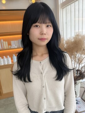 ユラギフロムユイマァル 水島店(YURAGI from YUIMARL) レイヤーカット×オフブラック