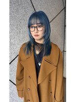 ダブ アオヤマ(DaB AOYAMA)&nbsp;色落ちがシルバーになるブルー　レイヤースタイル