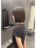 ボブ×縮毛矯正