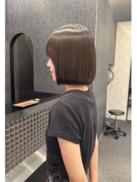ミック ヘアアンドメイクアップ 直江津店(miq Hair&Make up) ボブ×縮毛矯正