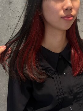 アース 高円寺店(HAIR & MAKE EARTH) インナーチェリーレッド♪  【@mppp_32485】
