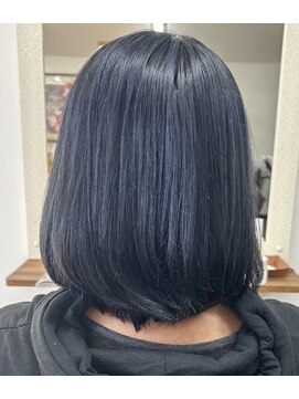 ウルウール 紺色系ハイライト