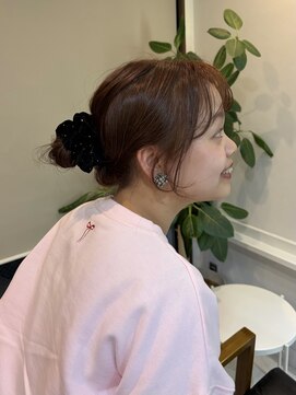 エンリッチヘア(enrich hair) 春カラー/ピンクブラウン/レイヤー/顔まわりカット