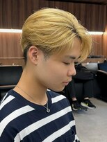 エルマーク 松山(L-MARK)&nbsp;センターパート/ブリーチ/ダブルカラー/men's/メンズ