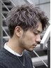 【メンズ】カット+ツイストスパイラルパーマ+シェービング+眉カット¥9500