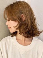 ピークアブー 原宿ハラカド(PEEK-A-BOO)&nbsp;ミディアムボブ/デジタルパーマ/顔まわりレイヤー大人癖毛くせ毛