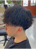 ツイスパ×テーパーフェード【メンズパーマ/ケアブリーチ/長野】