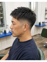 ルートヘア 辻堂店 40代メンズ黒髪クロップフェードベリーショート短髪ビジネス☆