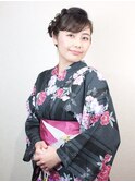 エムス浴衣ユル編みシニヨン
