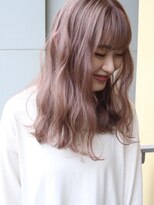 シィーム(cime)&nbsp;ピンクヘアー　ピンクベージュ　ピンクカラー　ホワイトピンク