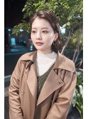 《e's中目黒/代官山美容室》春らしい質感◎耳掛けパーマボブ