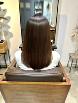 ワ ヘアー(wa-hair)&nbsp;ミルクチョコレート×小顔カットモテ髪×シルキーセミロング