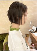 ボブ/ミニボブ/切りっぱなし/前髪/顔周りカット/銀座一丁目