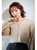 遊び心あふれるパーマボブスタイル/30代/40代/50代