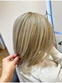 ホワイトベージュ/ブリーチオンカラー/20代/40代