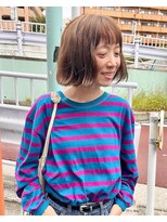 ザレミー(THE REMMY)&nbsp;ボブ/ミニボブ/切りっぱなしボブ/ベージュブラウン/透明感カラー