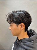 メンズ/センターパート/ニュアンスパーマ/カルマパーマ
