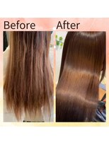 ミマインズ(MeMines)&nbsp;斜めバンググレーベージュ艶感ストレートj西阿知20代30代