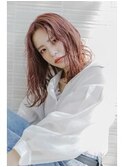 くすみピンク×ニュアンスウェーブ 20代30代40代
