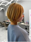 大人ショートボブ丸みショートカットマッシュショート前髪あり
