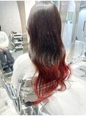 《sheer /稲葉》#グラデーションカラー#レッドオレンジ