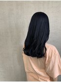 ブルーカラー　ブルーブラック　寒色系カラー　韓国風カラー