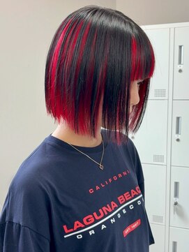 ベレーザシェルト(Beleza scelto) 15450ブリーチ＆インナーカラー黒髪カシスツートンカラー