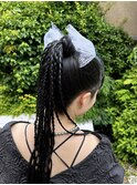 ポニーテール×編み込み全種
