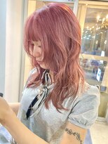 アスティブランシュ(Asti blanche)&nbsp;コーラルピンク×ロングウルフ/ピンクベージュ/ピンクオレンジ