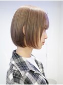 ミルクティー ベージュ ボブ 渋谷 グレージュ ケアブリーチ