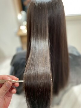 大船駅髪質改善カラー縮毛矯正艶カラートリートメントブラウン◆