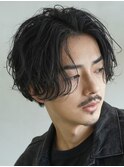 &nbsp;銀座シャドウパーマツーブロックメンズパーマセンターパート &nbsp;