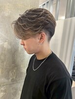 メンズサロン キング 高槻店(Men’s salon K!ng)&nbsp;フェザーショートアップバングセンターパートメンズハイライト