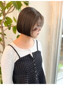 オリーブベージュ☆ボブ Ayumi ボブ/髪質改善/酸性矯正/福岡