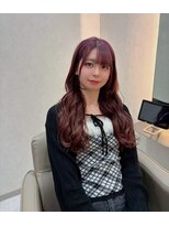 ジーナ  札幌大通(Zina)&nbsp;美髪＊チェリーブラウン＊艶髪ウェーブカール＊Zina札幌大通