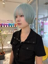 ステラ ヘア デザイン サロン(STELLA hair design salon)&nbsp;Mint Green × mini bob【浅野】