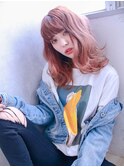 イルミナカラー 無造作カール くびれ グラデーションカラー