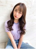 *ゆったり波動く柔らかロング/シースルー前髪